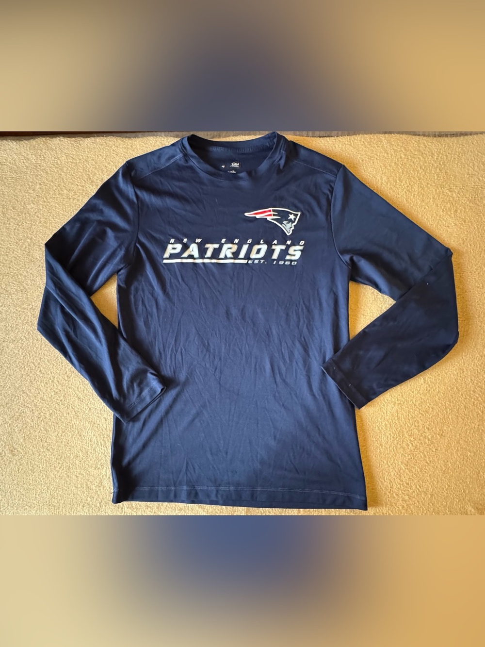 New England Patriots Men's Navy Long-Sleeve Tee - Team Logo
